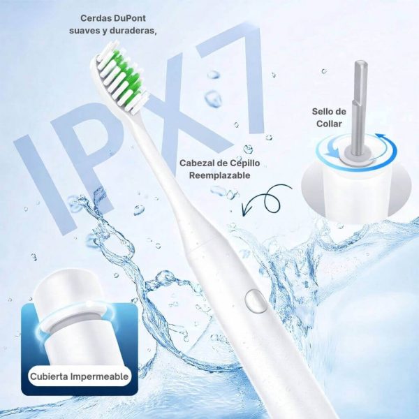 Cepillo de Dientes Eléctrico Sónico | Tecnía Avanzada & Batería Duradera